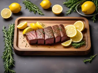 Filet de bar au four avec citron et herbes
