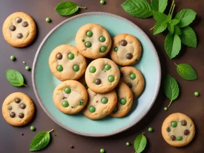 Cookies Salés Printaniers aux Petits Pois et Menthe