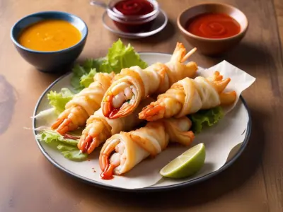 Wrap aux Crevettes Tempura et Sauce Aigre-Douce