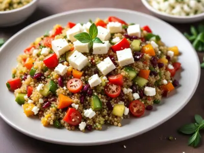 Quinoa aux légumes grillés et feta