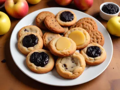 Cookies salés au boudin noir et aux pommes séchées