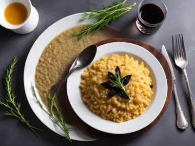 Risotto à l'encre de seiche