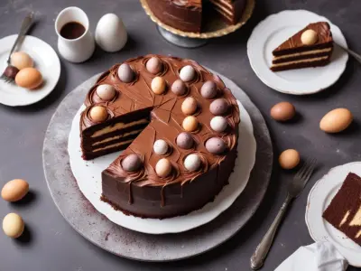 Cake marbré au chocolat de Pâques