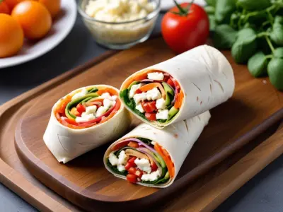 Wrap aux Légumes Confits et Fromage de Chèvre