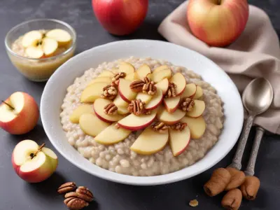 Porridge d'avoine aux pommes et noix