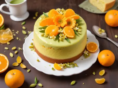 Gâteau Moelleux à la Pistache et Fleur d'Oranger