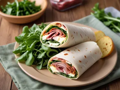 Wraps au Speck, Fromage Frais et Roquette