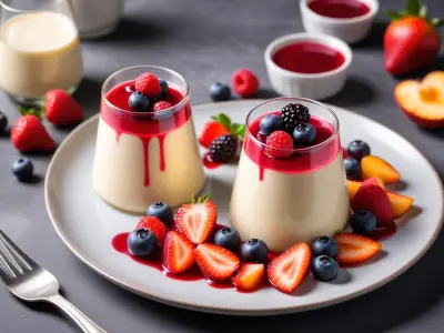 Panna Cotta Vanille et Coulis de Fruits Rouges