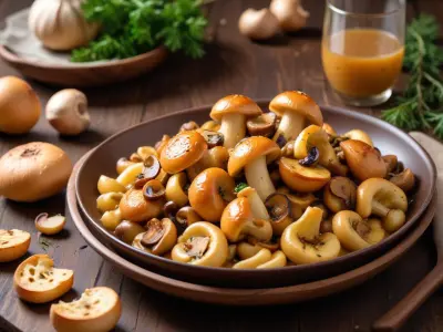 Topinambours sautés aux champignons