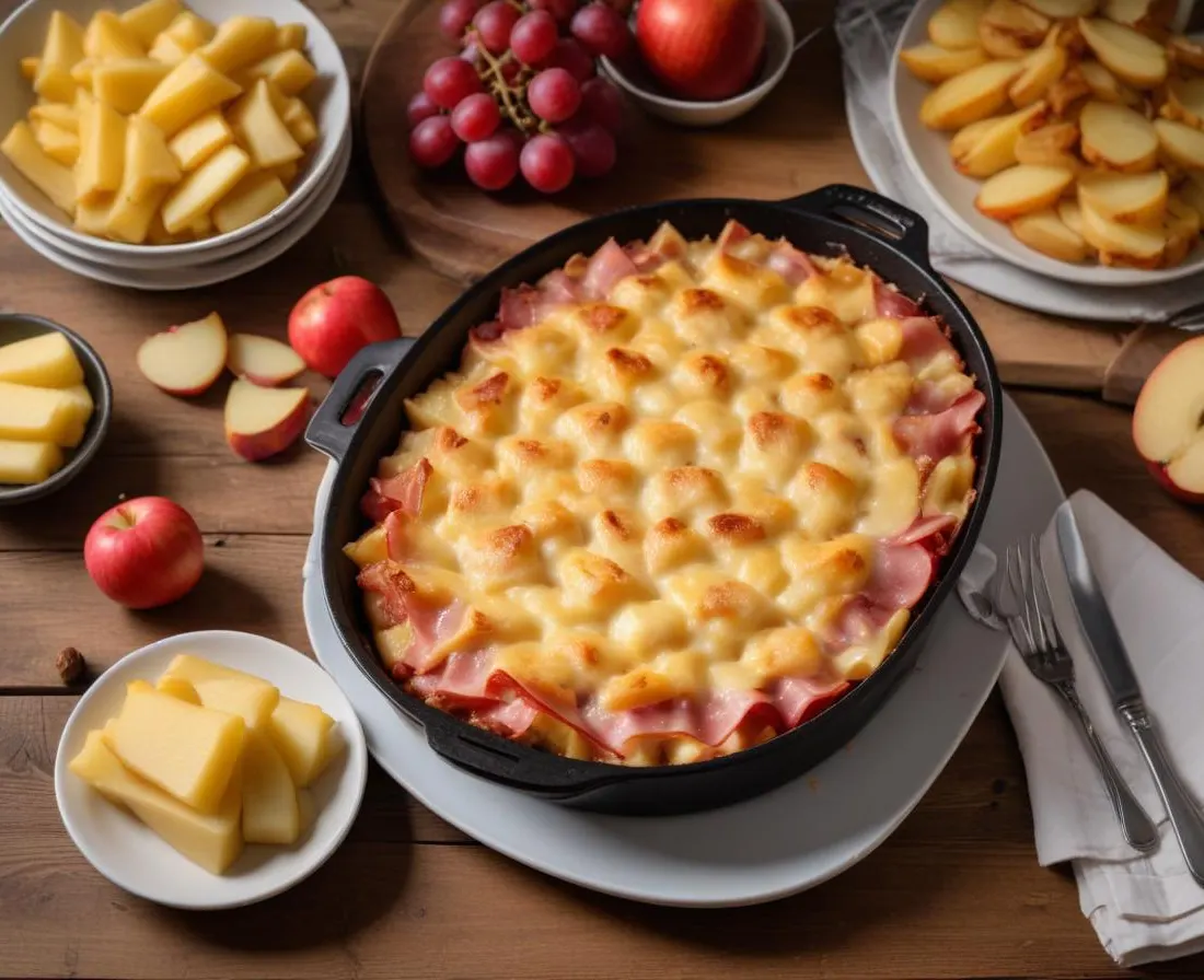 Gratin de Raclette aux Pommes de Terre et Jambon