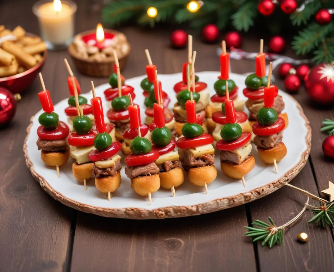 Mini Brochettes Festive de Noël