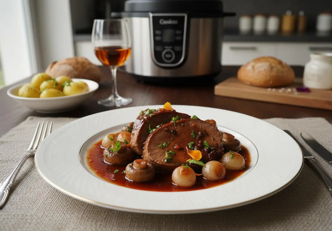 Langue de bœuf à la sauce Madère au Cookeo