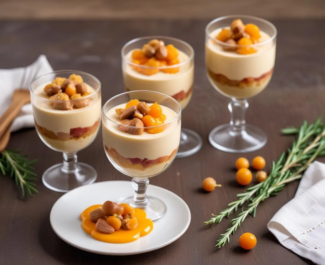 Verrine de mousse de foie gras et compotée d'oignons