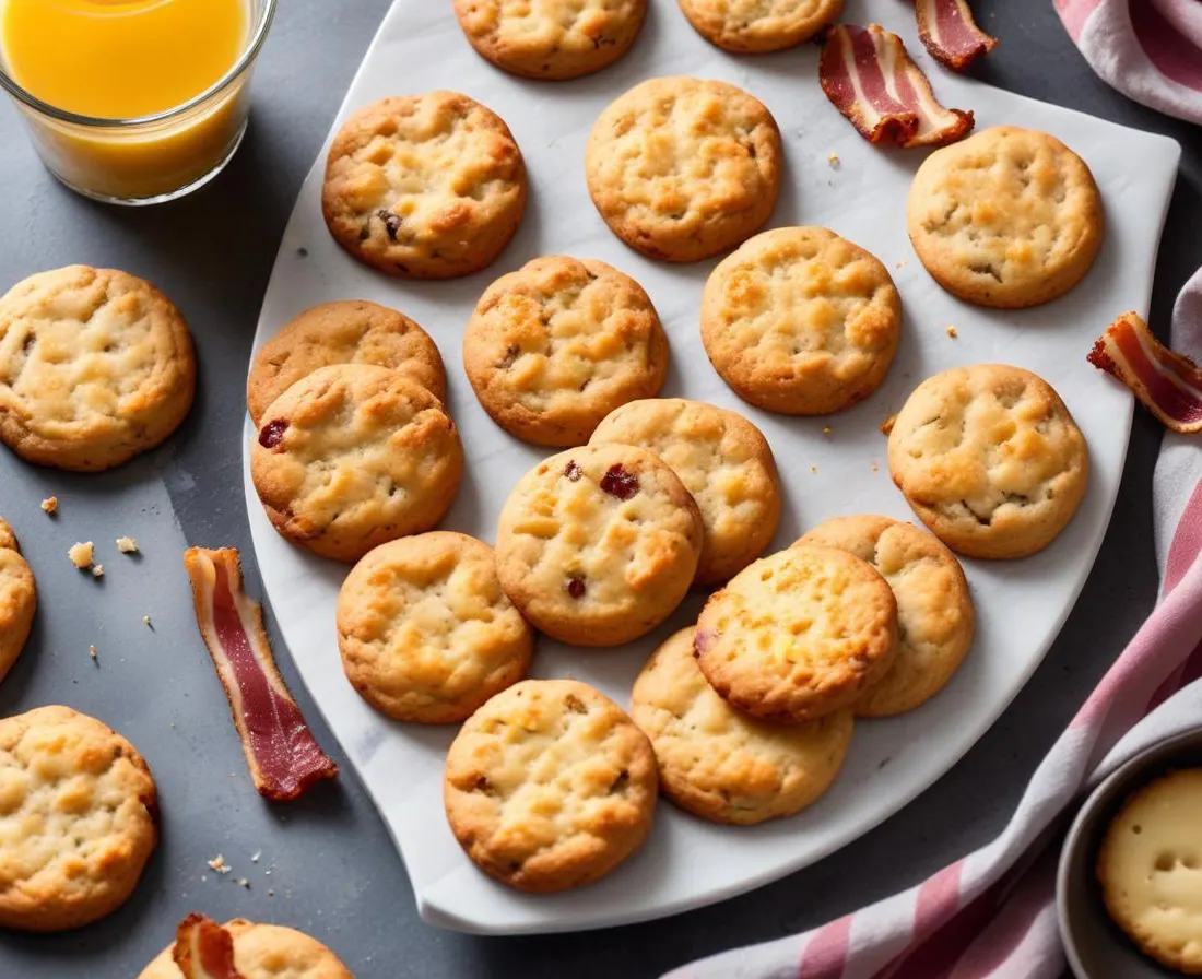 Cookies Salés Croustillants au Bacon et Gruyère pour 6 Personnes