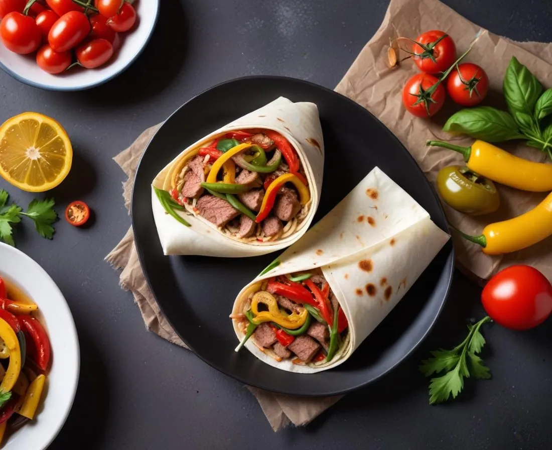 Wrap au Thon Grillé et Poivrons Marinés