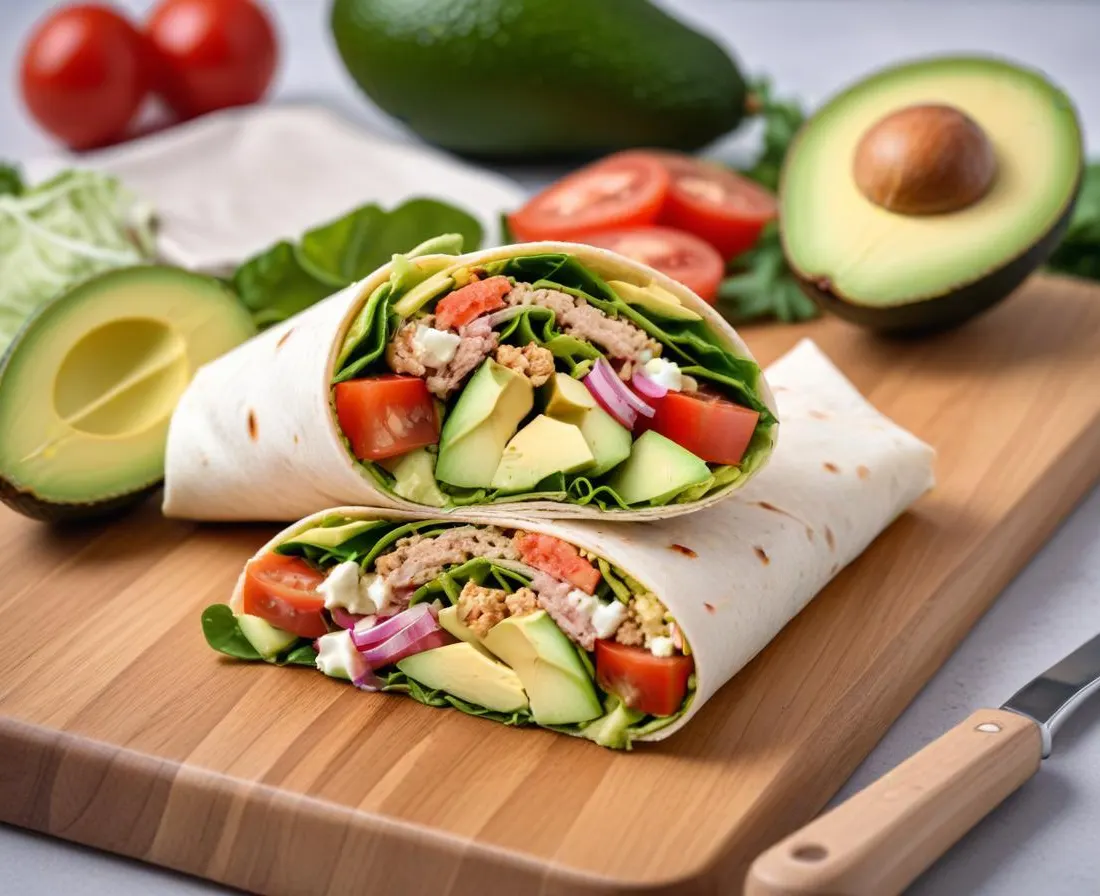 Wrap au Thon, Avocat et Salade