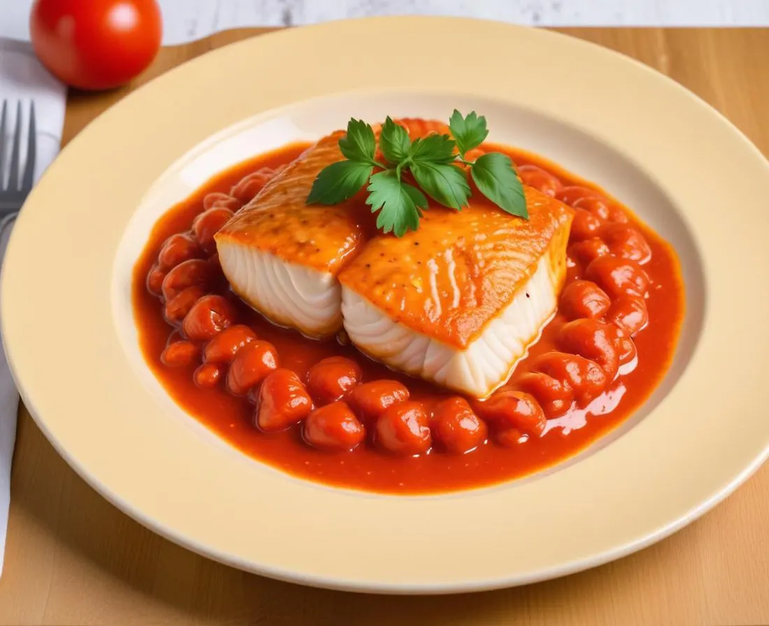 Cabillaud à la sauce tomate
