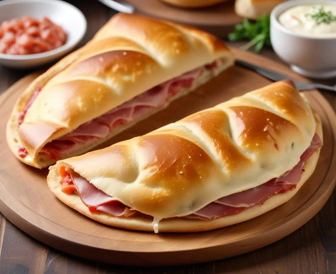 Calzone Jambon-Mozza-Oeuf-Champignons