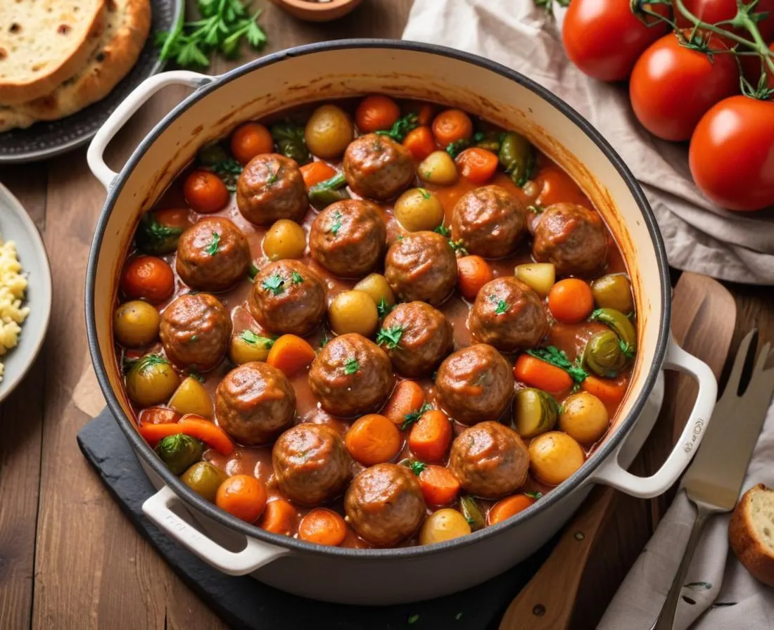 One Pot Boulettes de Viande aux Légumes