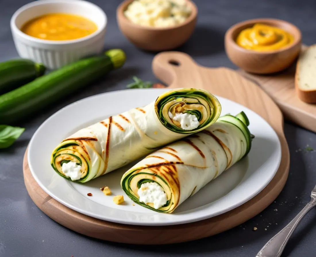 Wrap à la Courgette Grillée et Fromage de Chèvre