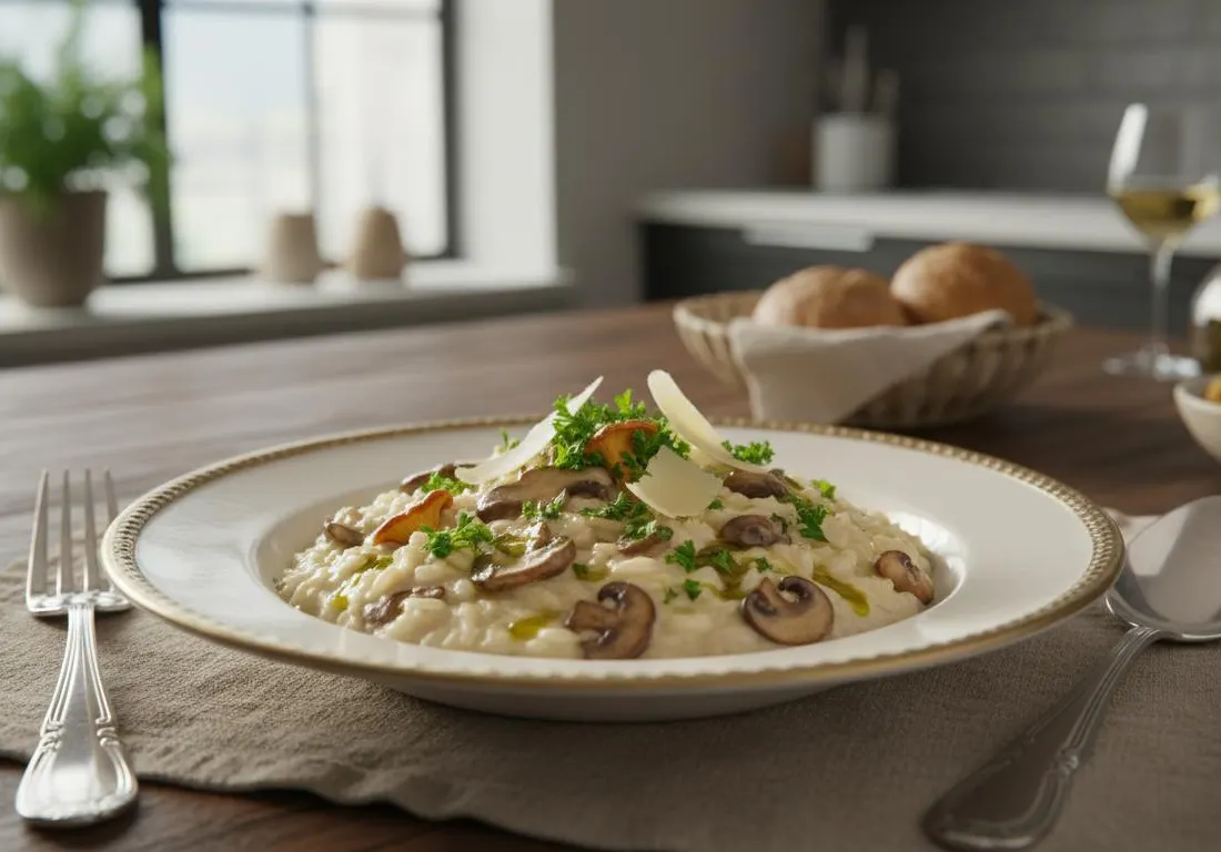 Risotto Crémeux aux Champignons des Bois