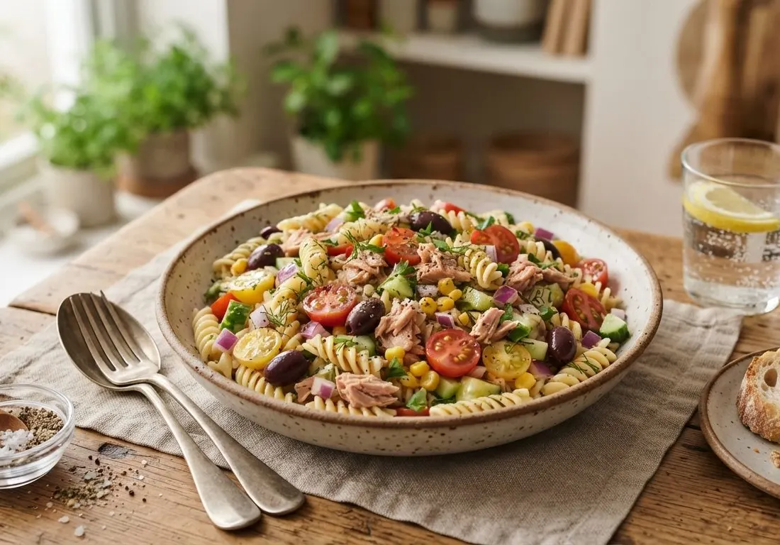 Salade de pâtes au thon