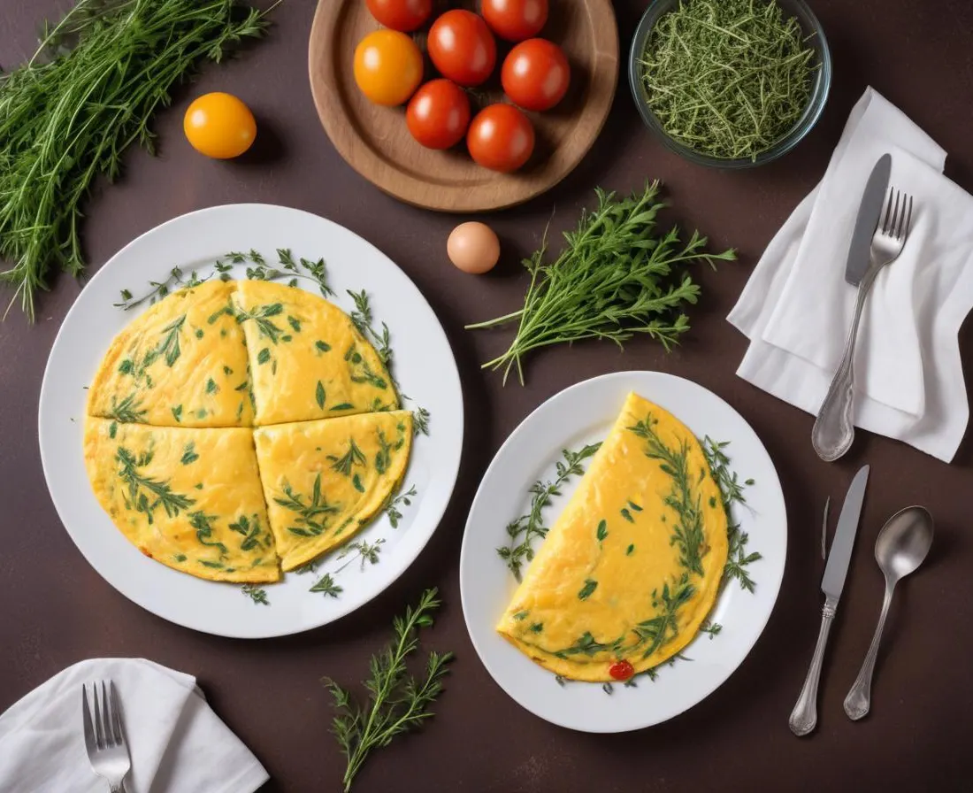 Omelette aux herbes de printemps