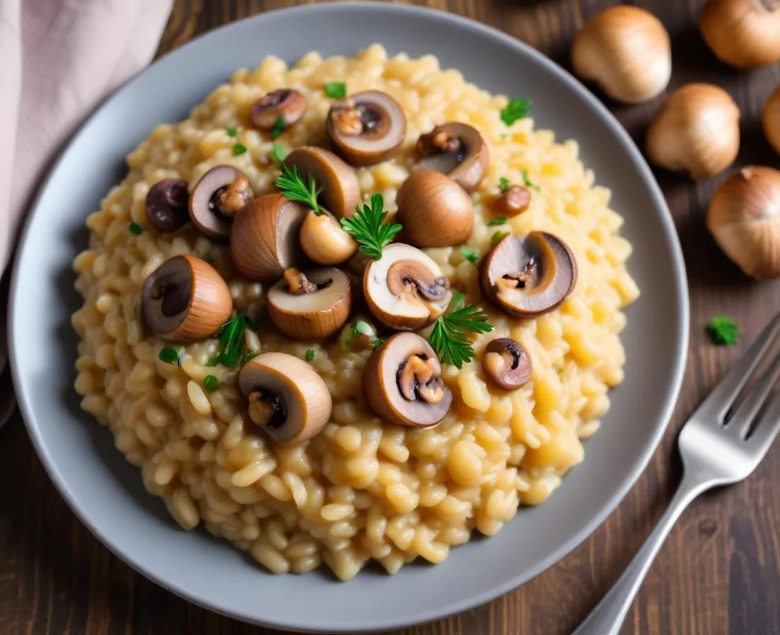 Risotto aux Champignons et Noisettes