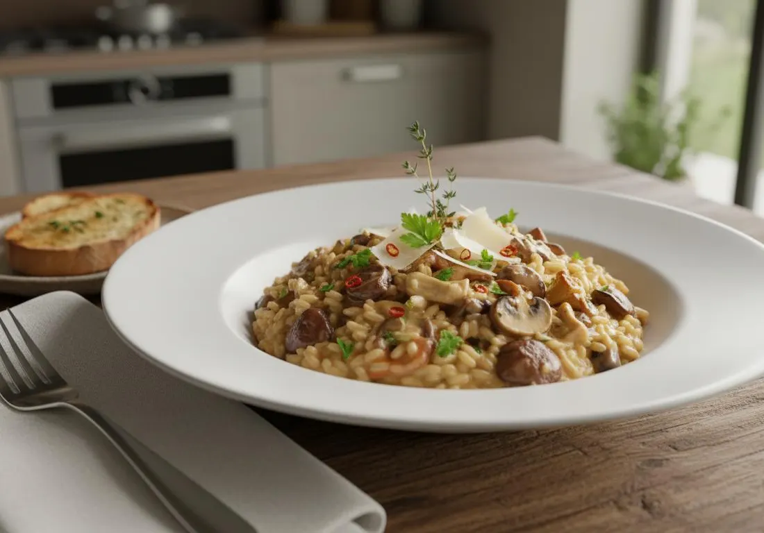 Risotto Crémeux aux Champignons de Forêt