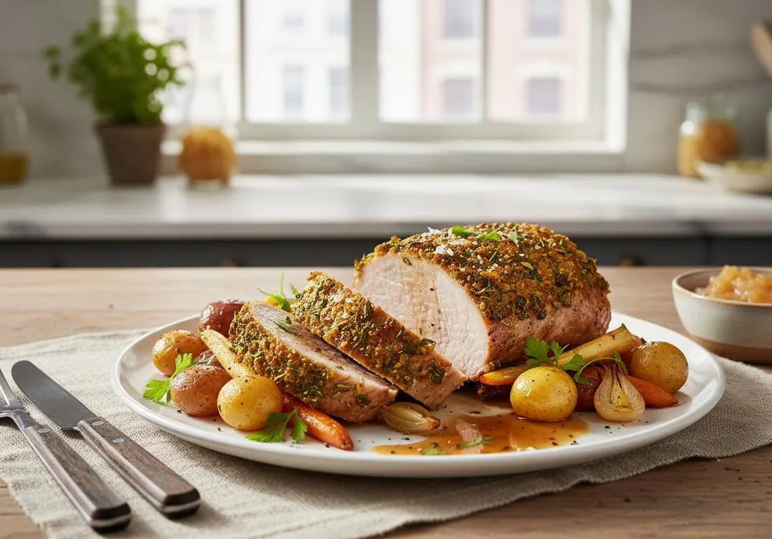 Rôti de Porc Herbacé (Sans Romarin) à l'Air Fryer