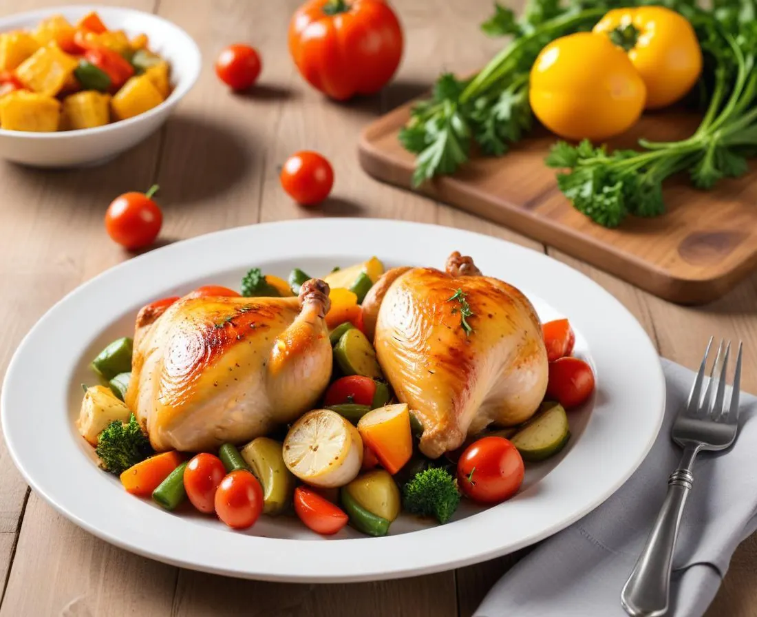 Poulet rôti aux légumes du soleil
