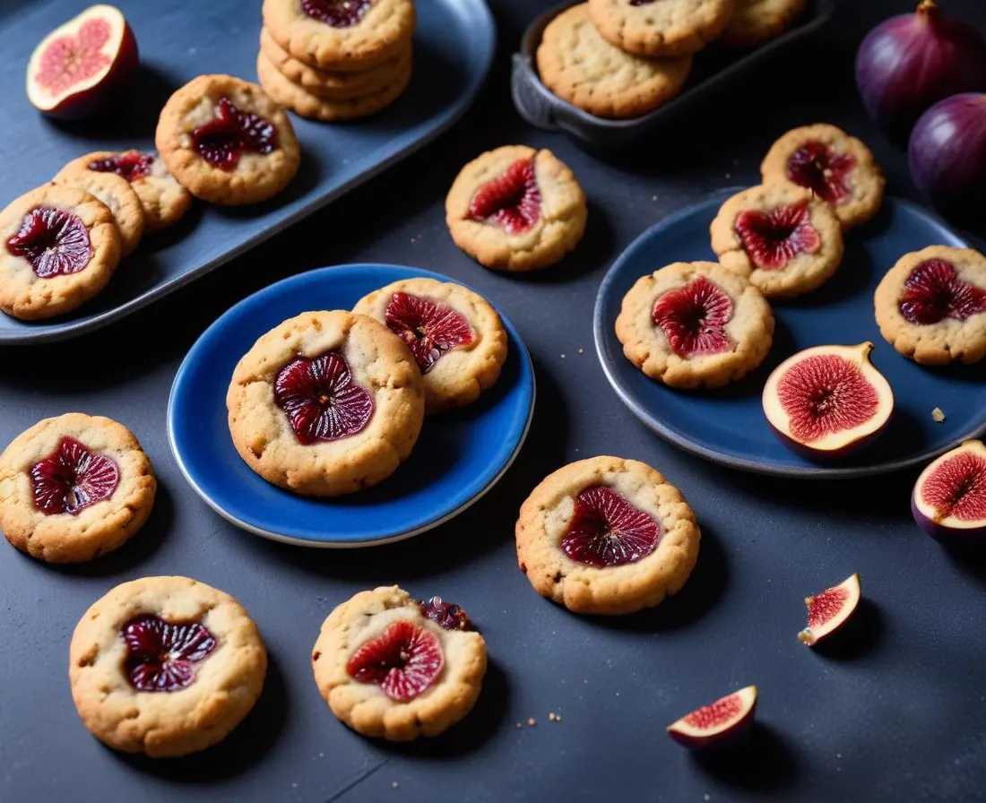 Cookies salés au bleu d'Auvergne et figues séchées