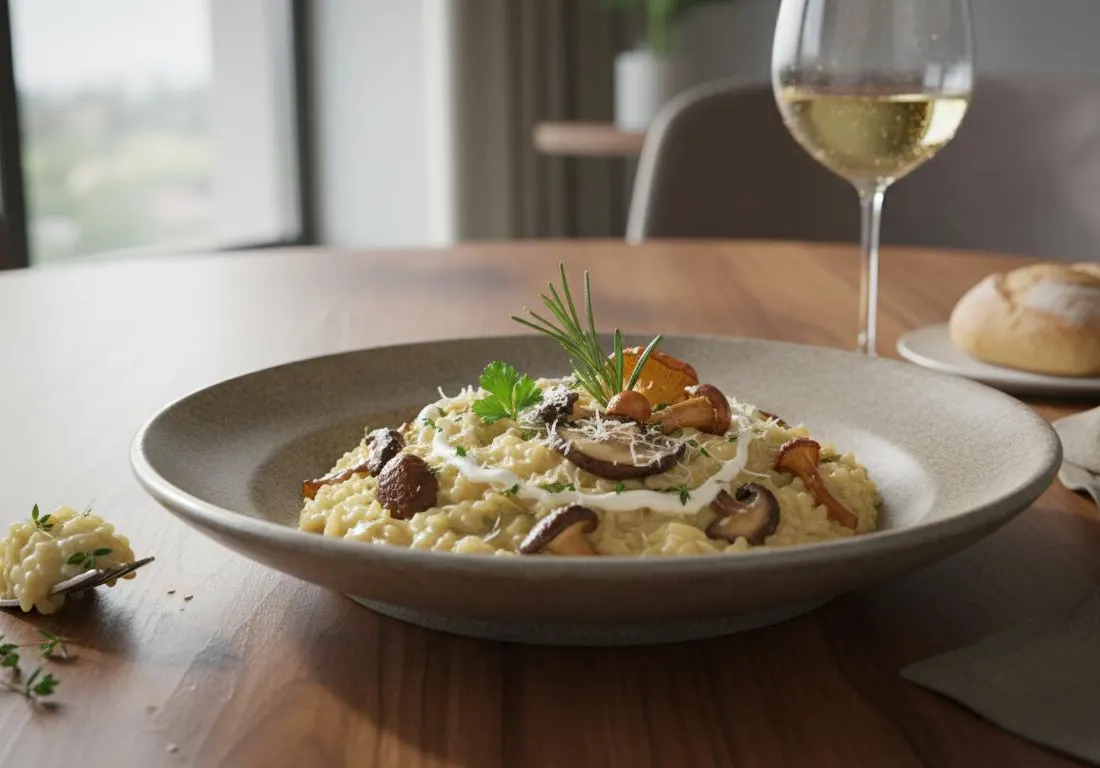 Risotto Crémeux aux Champignons des Bois
