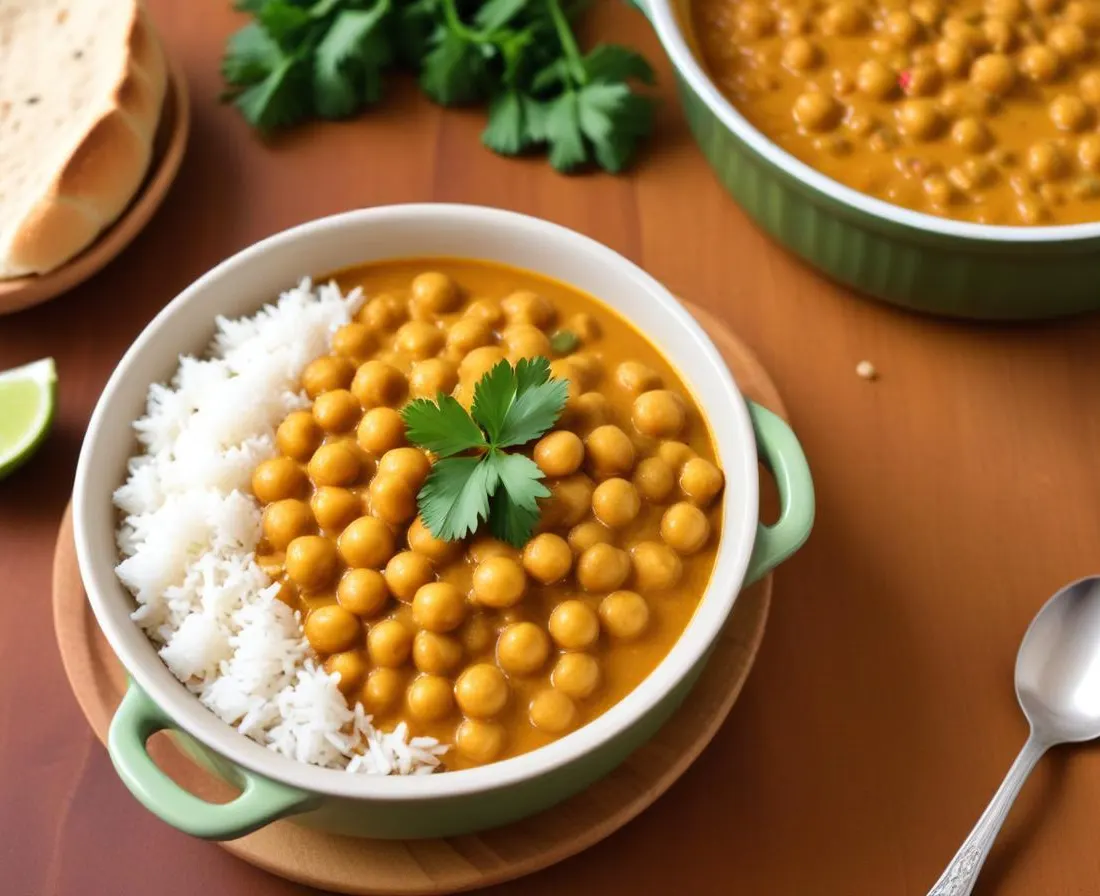 Mijoté de Pois Chiches au Curry et Lait de Coco (One Pot)