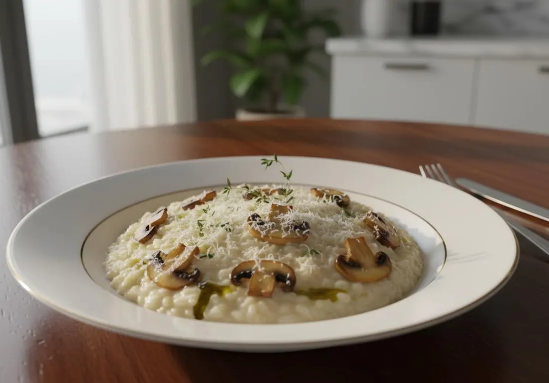 Risotto Royal aux Champignons de Paris et Parmesan