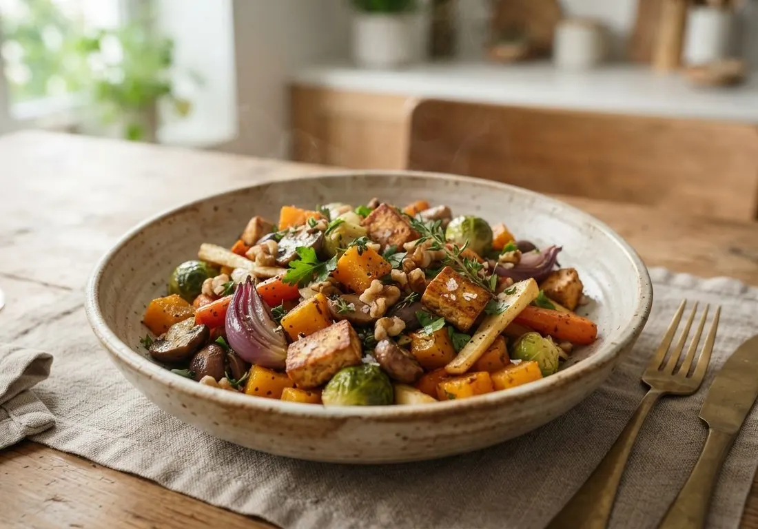 Poêlée de légumes d'automne et tofu