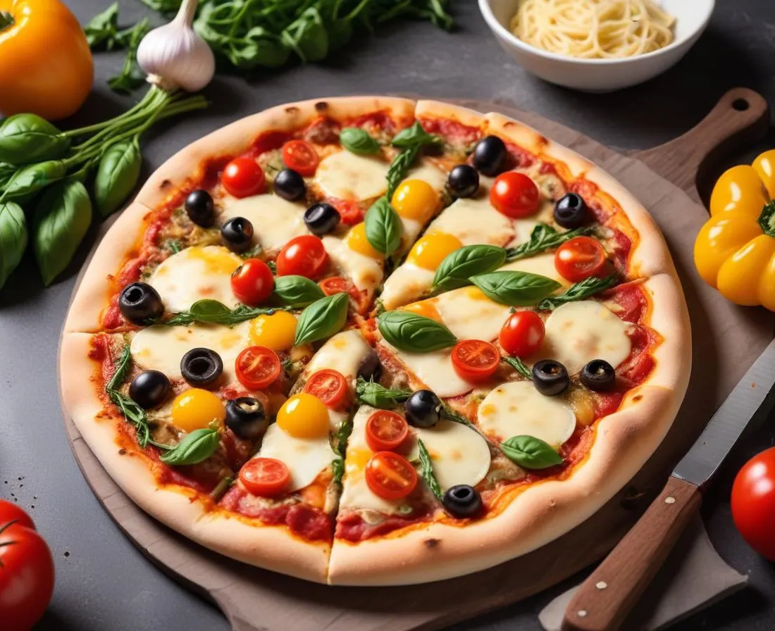 Pizza d'été aux légumes du soleil