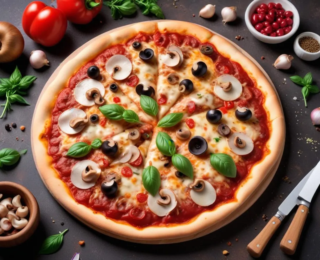 Pizza Gourmande aux Champignons et Poireaux