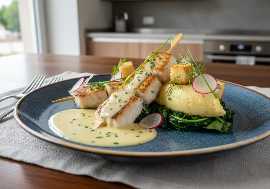 Brochet de Loire au Beurre Blanc et Mousseline de Panais