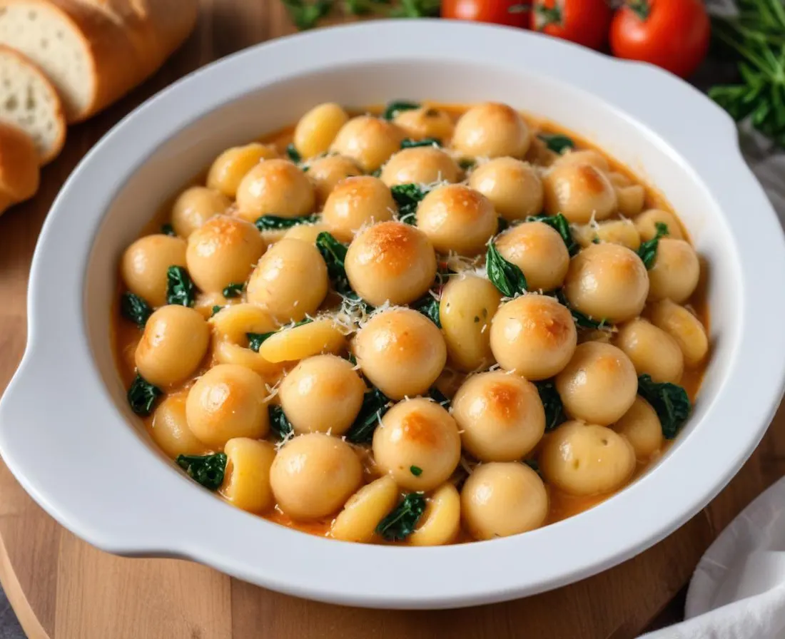 One Pot Gnocchis Crémeux aux Épinards et Parmesan