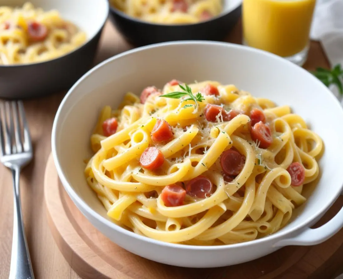One Pot Pâtes Carbonara Facile (Sans Crème)