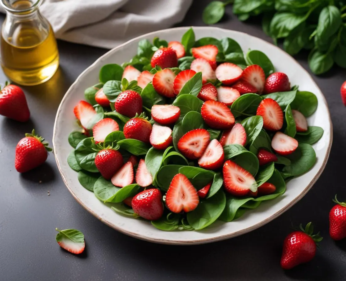 Salade Printanière d'Épinards et Fraises à la Vinaigrette Balsamique