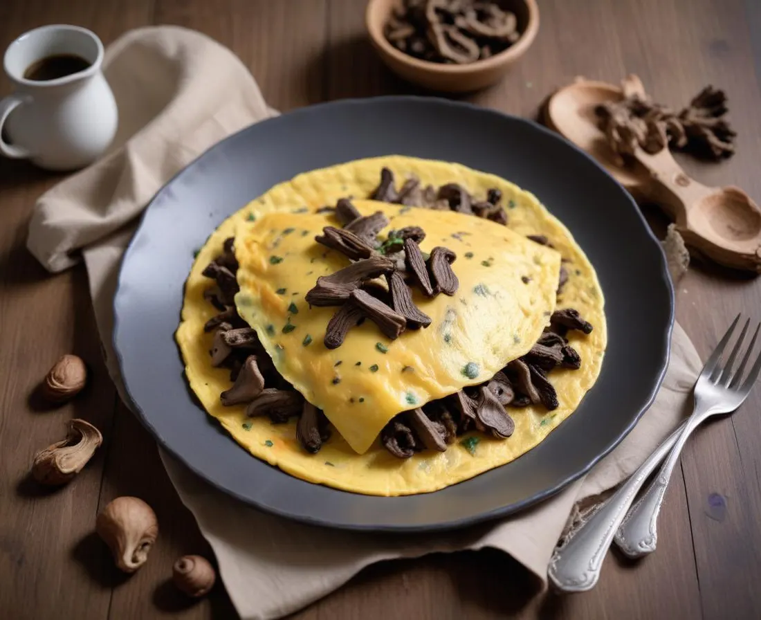 Omelette aux morilles