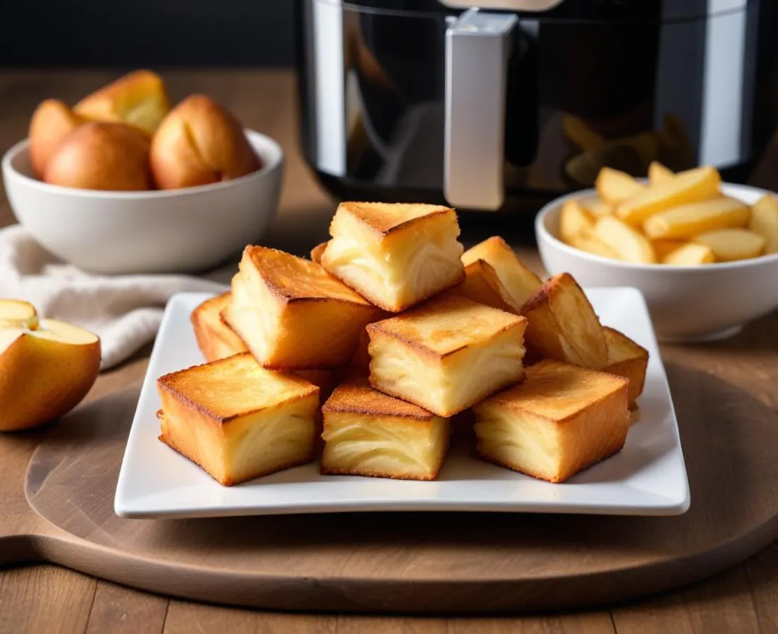 Carrés de pommes de terre croustillants à l'Air Fryer, œuf parfait