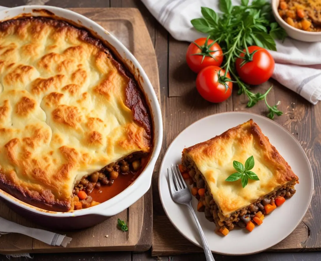 Moussaka végétarienne aux légumes rôtis