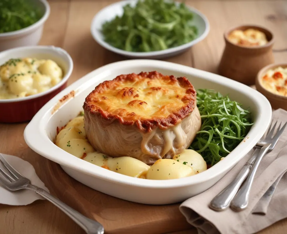 Agneau Pascal, Gratin Dauphinois et Salade Verte