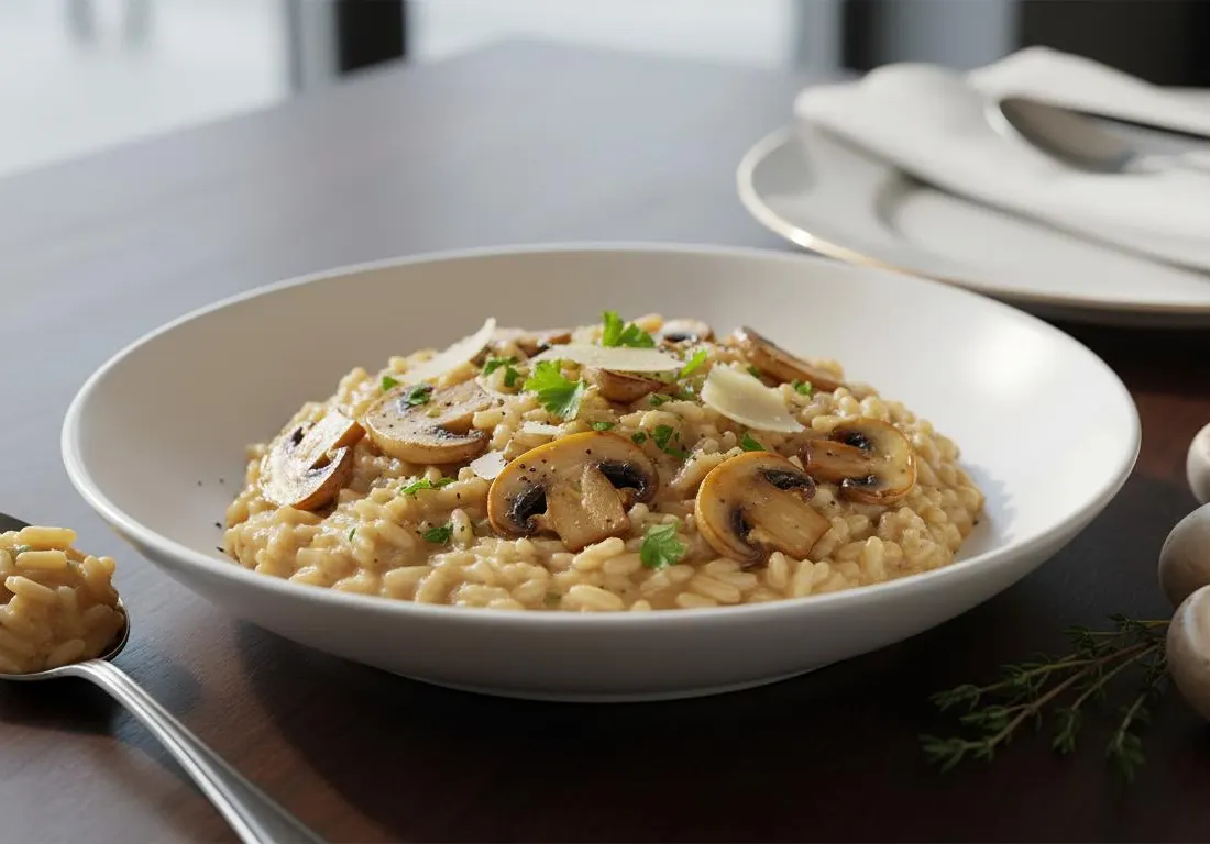 Risotto Crémeux aux Champignons de Paris