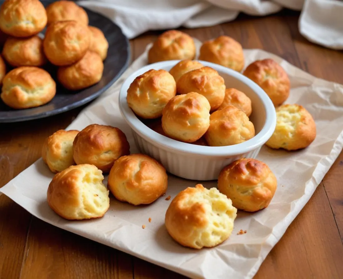 Gougères au Comté et Moutarde à l'Ancienne