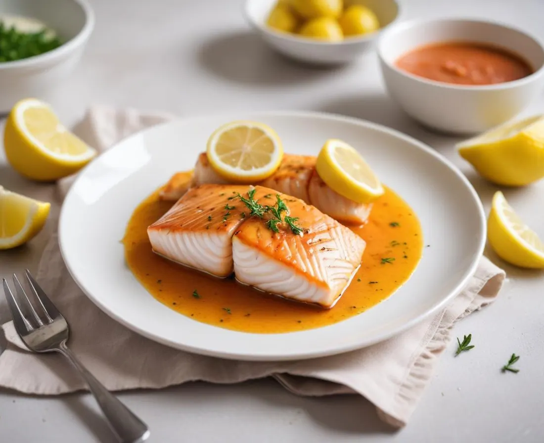 Filets de poisson sauce citronnée au Cookeo