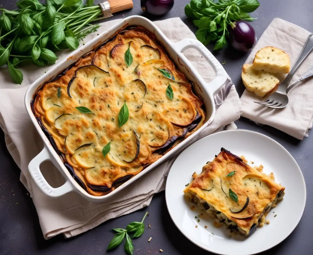 Gratin de Courgettes et Aubergines aux Herbes de Provence